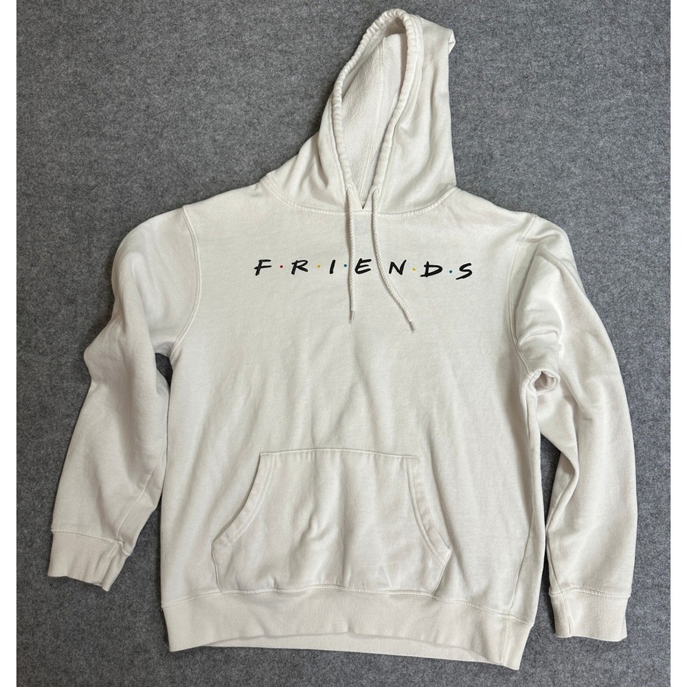 Friends The Television Series Hoodie Size Medium White Graphic Fleece Logo‎